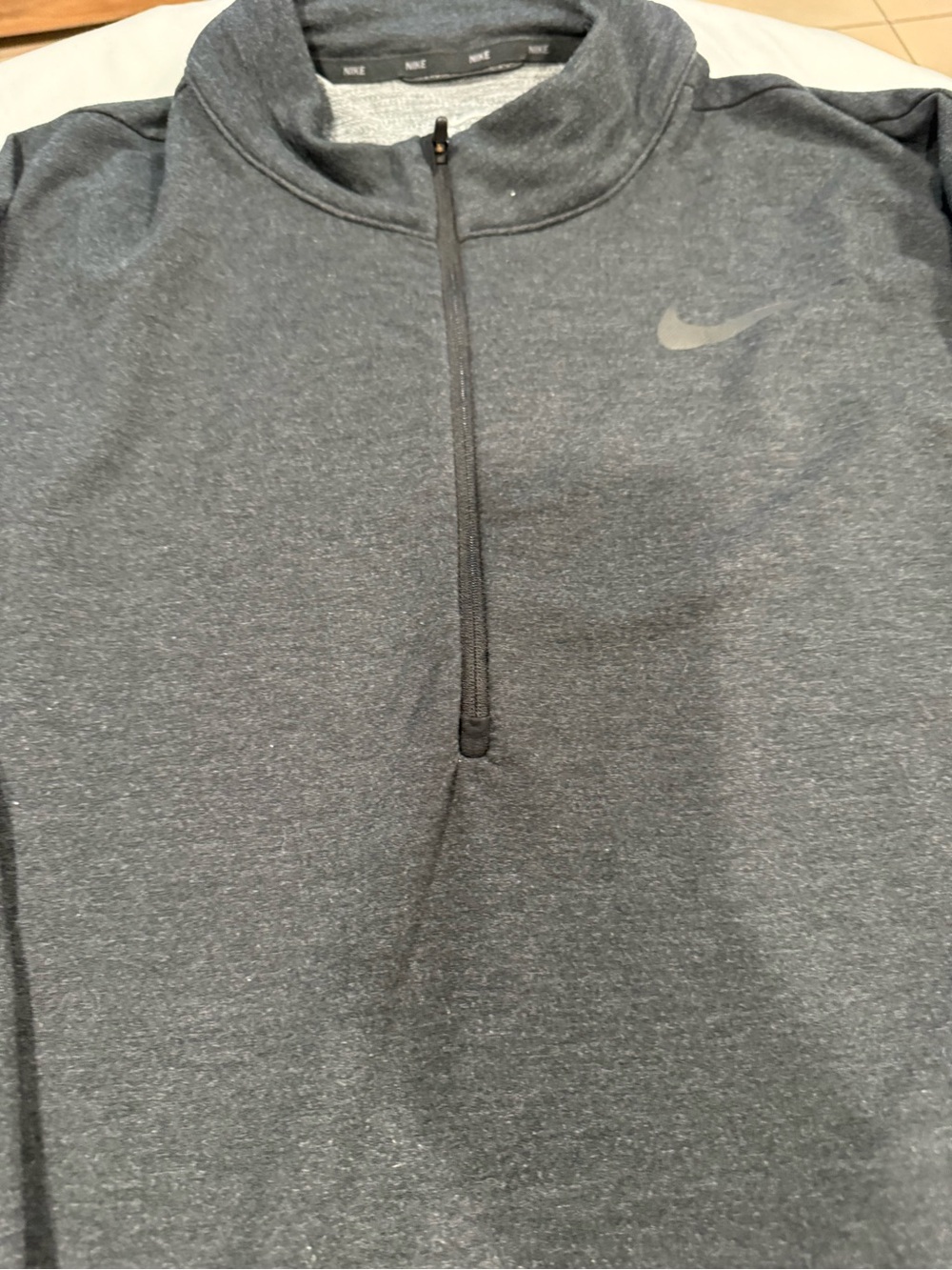 Nike Men's Heather Charcoal Sweatpants with White Swoosh